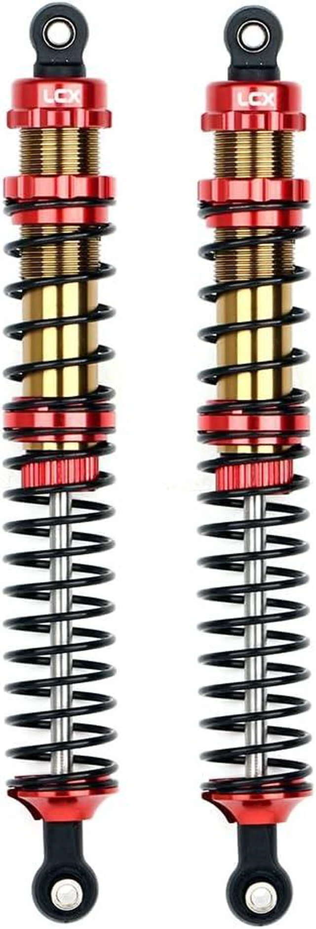 Main image of 2PCS Metal Front Suspension Shock Absorber Dampers for 1/10 RC Rock Crawler Axial RBX10 Ryft AXI03005 AXI03009 Racing Upgrade Parts (Red, 131mm)