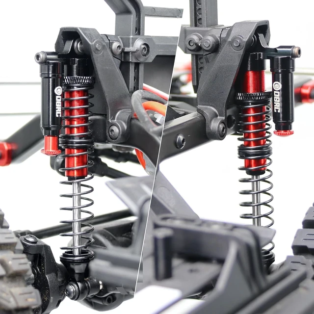 Alt view image 2 of 7 - OGRC 100mm Piggyback Oil Shock Absorbers for SCX10 TRX4 RC Upgrades