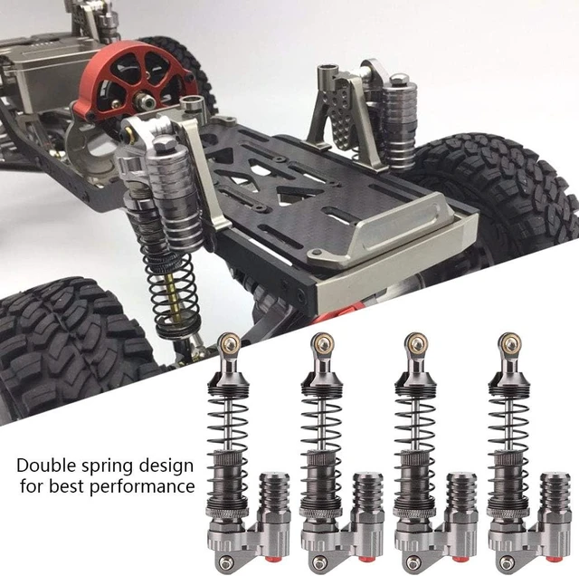Alt view image 2 of 7 - 4Pcs Aluminum Alloy High-Strength RC Shock Absorbers with 2 Bags of Screws Damper Set for Axial/SCX10/D90 RC Crawlers