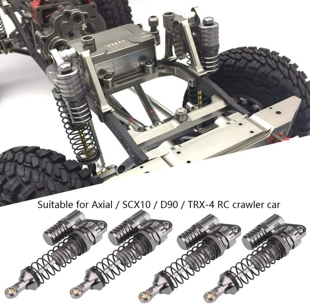 Alt view image 3 of 7 - 4Pcs Aluminum Alloy High-Strength RC Shock Absorbers with 2 Bags of Screws Damper Set for Axial/SCX10/D90 RC Crawlers
