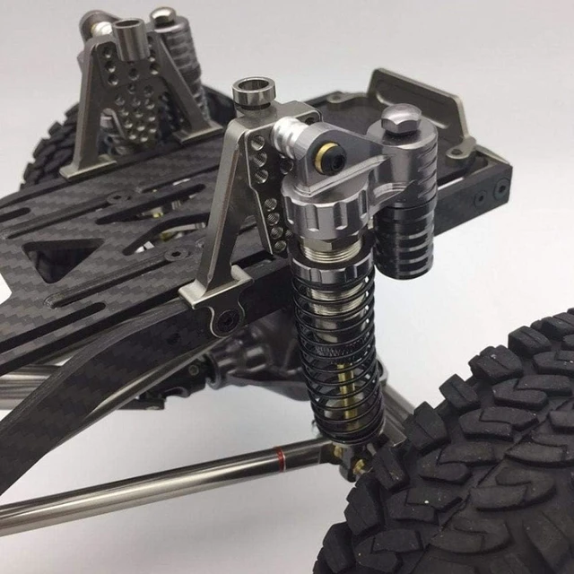 Alt view image 4 of 7 - 4Pcs Aluminum Alloy High-Strength RC Shock Absorbers with 2 Bags of Screws Damper Set for Axial/SCX10/D90 RC Crawlers