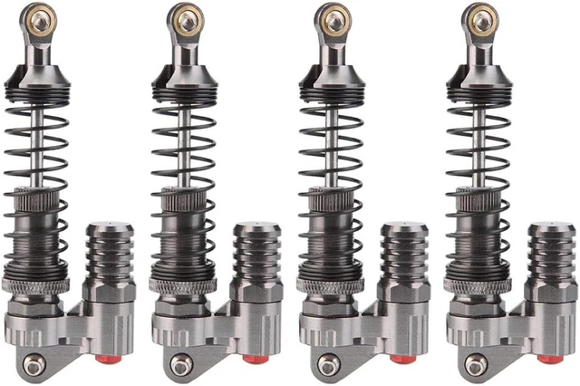 Alt view image 6 of 7 - 4Pcs Aluminum Alloy High-Strength RC Shock Absorbers with 2 Bags of Screws Damper Set for Axial/SCX10/D90 RC Crawlers