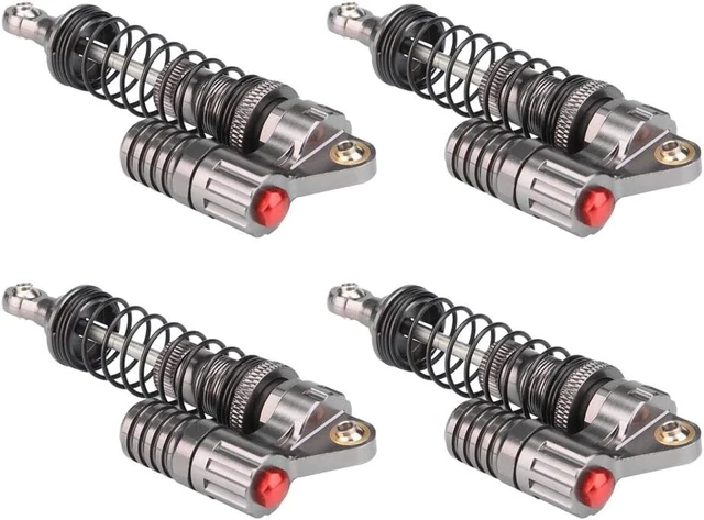Alt view image 7 of 7 - 4Pcs Aluminum Alloy High-Strength RC Shock Absorbers with 2 Bags of Screws Damper Set for Axial/SCX10/D90 RC Crawlers