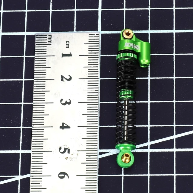 Alt view image 7 of 7 - Aluminum Front & Rear RC Shock Damper Parts for Axial AX24 XC-1 4WS with Extra Springs 1/24 AXI00003 Upgrades (Green)
