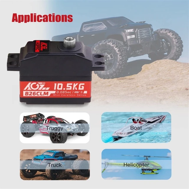 Alt view image 6 of 7 - B26CLM V2 10.5KG 0.080s Micro RC Servo for 1/12