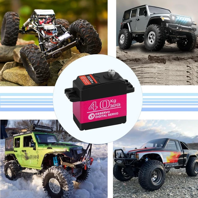Alt view image 6 of 6 - 2-Pack DS3240MG 40KG High-Torque Digital Servo Full Metal Stainless Steel Gear, Waterproof, 180° for 1/8 1/10 RC Car, Crawler, Buggy & Airplane