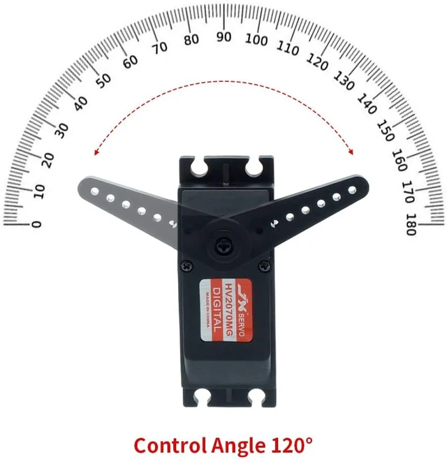Alt view image 5 of 7 - JX PDI-HV2070MG 70KG HV Metal Gear Digital Servo for 1/5 Car Compatible with SAVOX-0236 LOSI XL 5T Baja RC Models