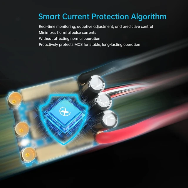 Alt view image 6 of 7 - C10 120A 2-4S Sensorless Brushless ESC for 1/10 RC Car