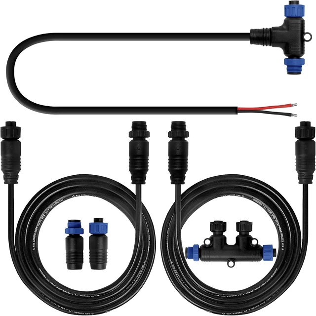 Alt view image 2 of 7 - Marine Grade NMEA 2000 Starter Kit Backbone Cables, Drop Cables, Tees & Terminators for Lowrance, Simrad & Garmin NEMA 2K Networks