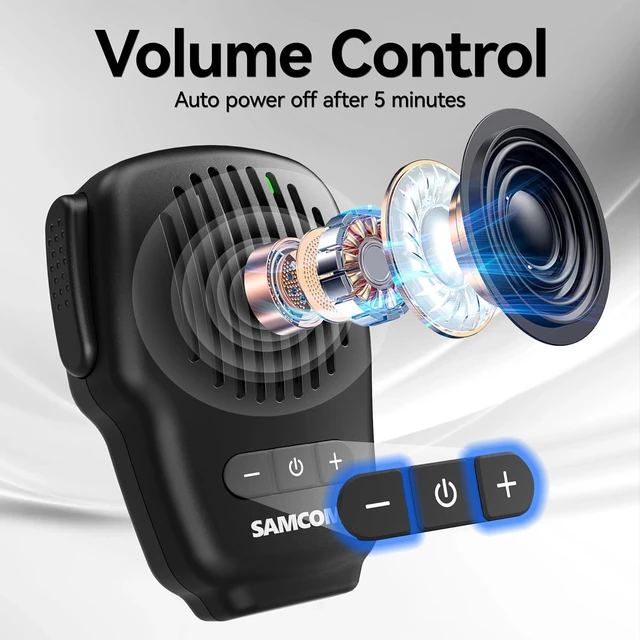Alt view image 3 of 7 - Wireless Bluetooth PTT Microphone Speaker Mic for Walkie Talkie