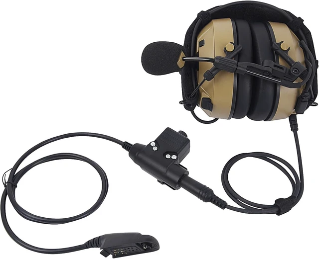 Alt view image 2 of 7 - 26dB Noise-Cancelling Military Tactical Comms Headset with U94 PTT Mic for Motorola GP328 GP338 GP340 GP380 HT750 HT1250 HT1550 MTX8250 MTX9250 PR860 PRO5150