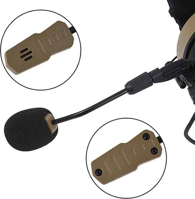 Alt view image 5 of 7 - 26dB Noise-Cancelling Military Tactical Comms Headset with U94 PTT Mic for Motorola GP328 GP338 GP340 GP380 HT750 HT1250 HT1550 MTX8250 MTX9250 PR860 PRO5150