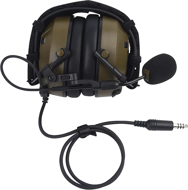 Alt view image 4 of 7 - 26dB Noise-Cancelling Military Tactical Comms Headset with U94 PTT Mic for Motorola GP328 GP338 GP340 GP380 HT750 HT1250 HT1550 MTX8250 MTX9250 PR860 PRO5150