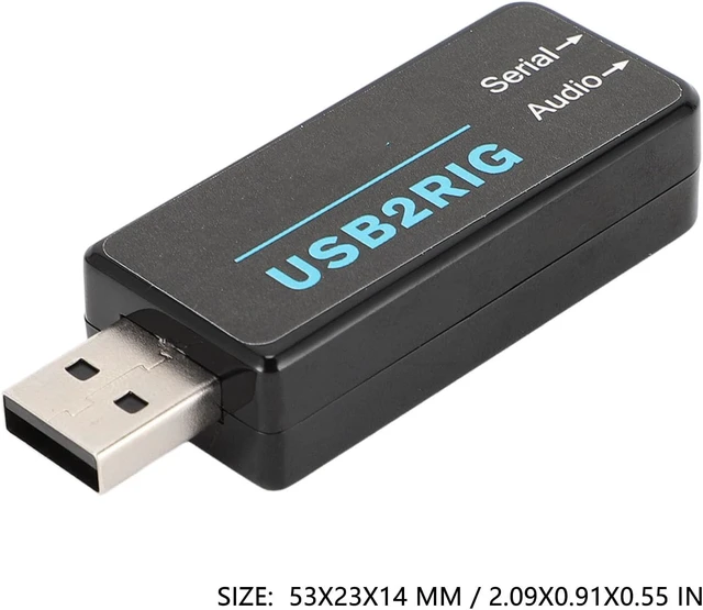 Alt view image 3 of 6 - 2-in-1 Amateur Radio Audio Interface Integrated Sound Card & Serial Port for Digital Modes, Built-in Sound Codec & Vox PTT Kit