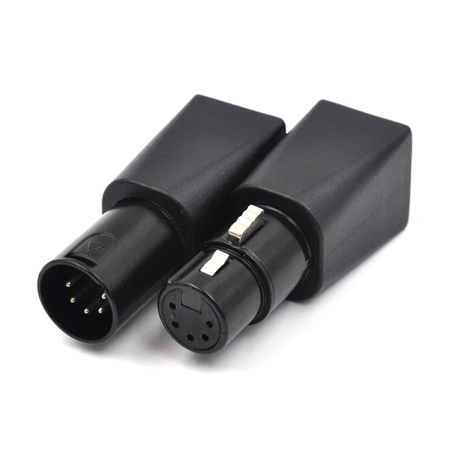 Alt view image 7 of 7 - 4-Pack 5-Pin Male & Female XLR DMX to RJ45 Ethernet Adapter