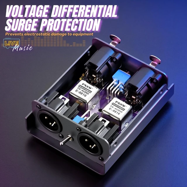 Alt view image 4 of 7 - Passive XLR Ground Loop Isolator Audio Hum Eliminator Stereo Direct Box