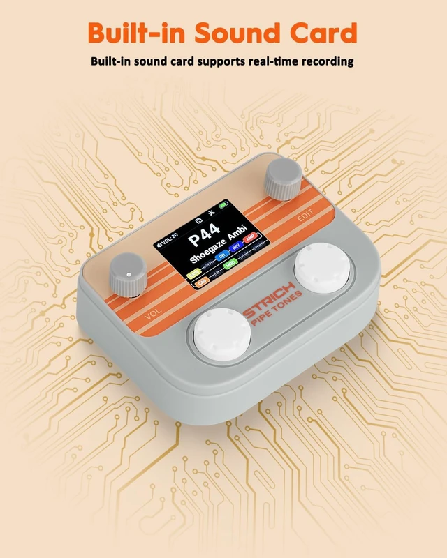 Alt view image 5 of 7 - Pipe Tones Pocket Multi-Effects Processor for Guitar & Bass Foot Pedal, 10 Modules, 125 Effects, 40s Looper, 100 Drum Patterns, USB Audio & Wireless Control (Gray)