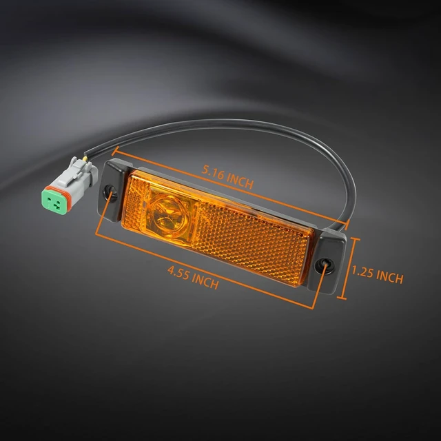 Alt view image 4 of 6 - Side Marker Hood Indicator Lamp for Kenworth T880 14-Up