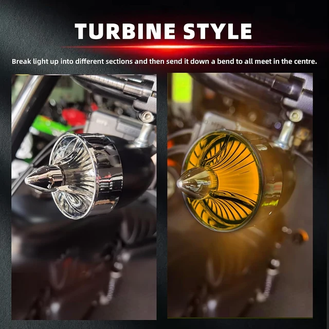 Alt view image 4 of 7 - Motorcycle 2" 1156 LED Amber Turn Signal Bulb Rear/Front Blinker with Turbine Smoke Lens for Harley Softail, Touring, Dyna, Fat Boy, Sportster, Road King & Street Glide