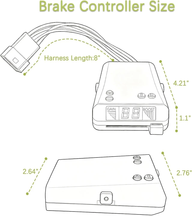 Alt view image 6 of 7 - 8508211 Proportional Trailer Brake Controller with Digital Electric LED Display