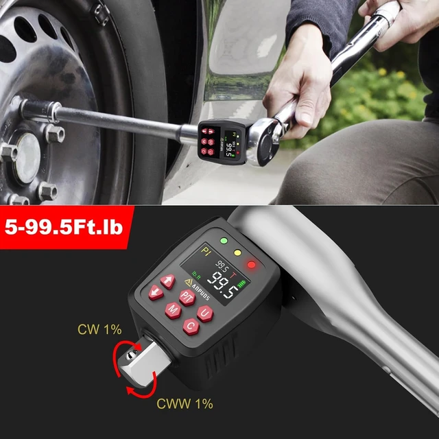 Alt view image 3 of 7 - 1/2" Digital Torque Adapter 5-99.5 Ft-lb / 6.75-135 Nm, ±1% Accuracy