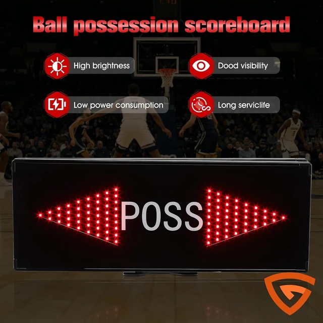 Alt view image 2 of 7 - LED Possession Arrow Indicator with Toggle Switch for Basketball