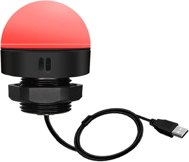 Alt view image 2 of 3 - USB LED 3-Stack Andon Tower Light with Buzzer OSHA Compliant