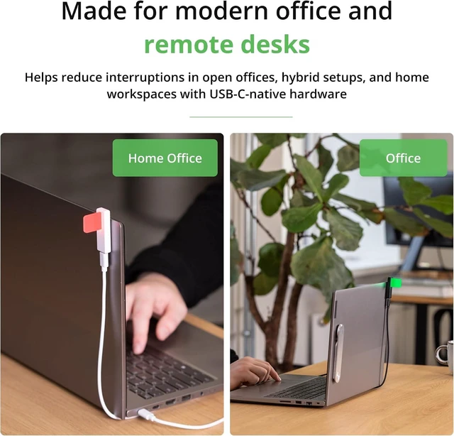 Alt view image 6 of 6 - Flag 2 USB-C Availability Busy Light Indicator for Office (Black)