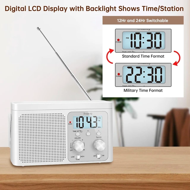 Alt view image 4 of 7 - Portable AM/FM Shortwave Radio, Battery Powered / Wall Plug-in