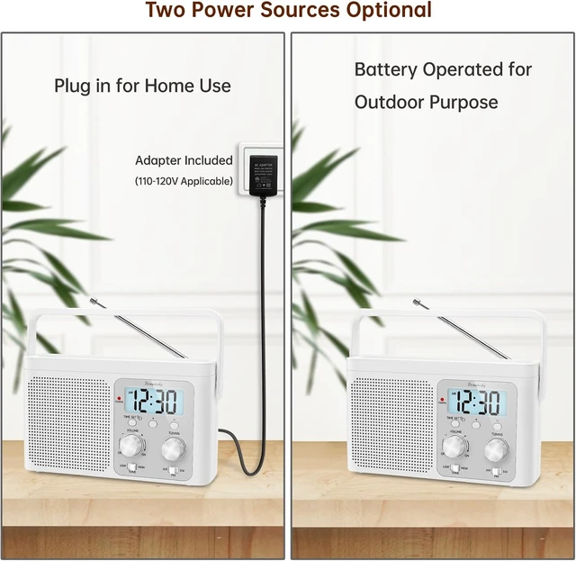 Alt view image 5 of 7 - Portable AM/FM Shortwave Radio, Battery Powered / Wall Plug-in