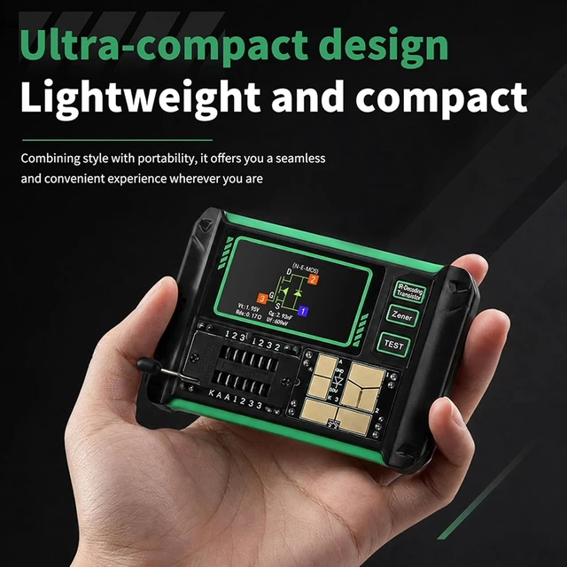 Alt view image 6 of 7 - LCR-AR1 Multi-Function Transistor Tester with LCR Meter, ESR Tester, Capacitor Detector & Infrared Decoder Auto Mode for PNP/NPN/Zener Diode, 1.9" Display, USB-C Charging