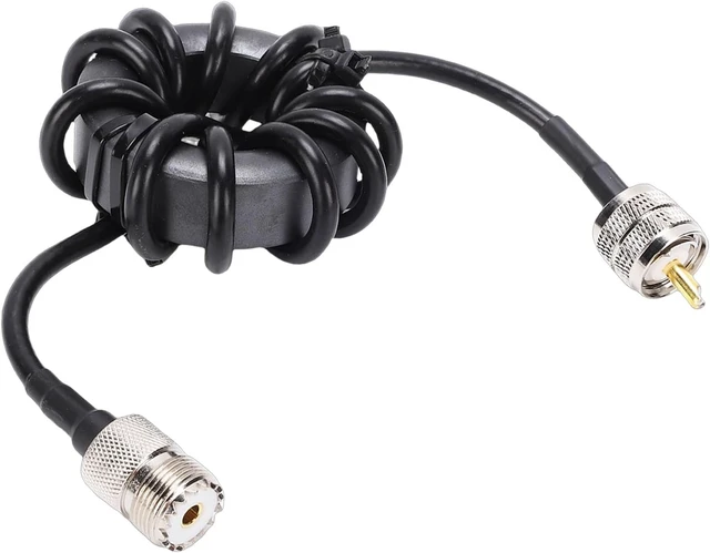 Alt view image 2 of 7 - 1.8-30MHz 600W Shortwave Choke Current Balun Coil with M Male-to-M Female Connector for Radio Station Feeder Lines