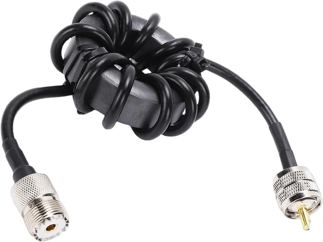 Alt view image 4 of 7 - 1.8-30MHz 600W Shortwave Choke Current Balun Coil with M Male-to-M Female Connector for Radio Station Feeder Lines