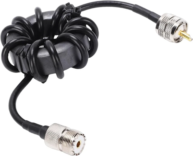 Alt view image 6 of 7 - 1.8-30MHz 600W Shortwave Choke Current Balun Coil with M Male-to-M Female Connector for Radio Station Feeder Lines