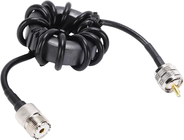 Alt view image 5 of 7 - 1.8-30MHz 600W Shortwave Choke Current Balun Coil with M Male-to-M Female Connector for Radio Station Feeder Lines