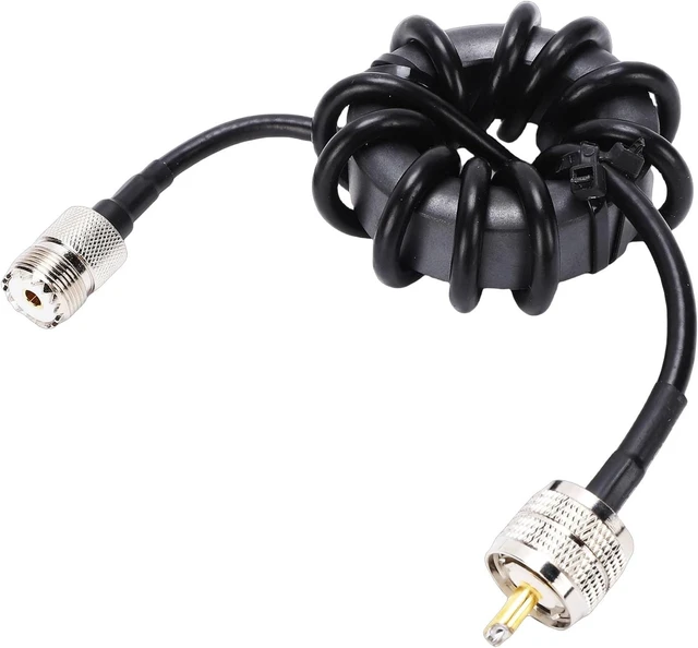 Alt view image 7 of 7 - 1.8-30MHz 600W Shortwave Choke Current Balun Coil with M Male-to-M Female Connector for Radio Station Feeder Lines