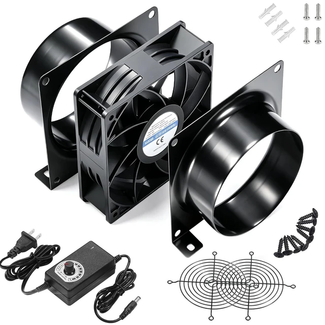 Main image of 4" DC12V Axial Exhaust Fan, Air Fume Smoke Extractor