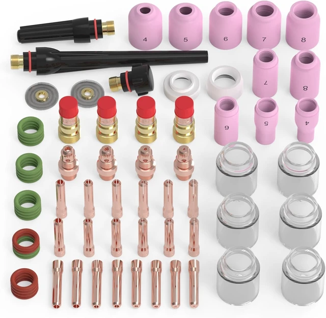 Alt view image 2 of 7 - TIG Torch Accessory Kit, 71-Piece, for WP-17/18/26