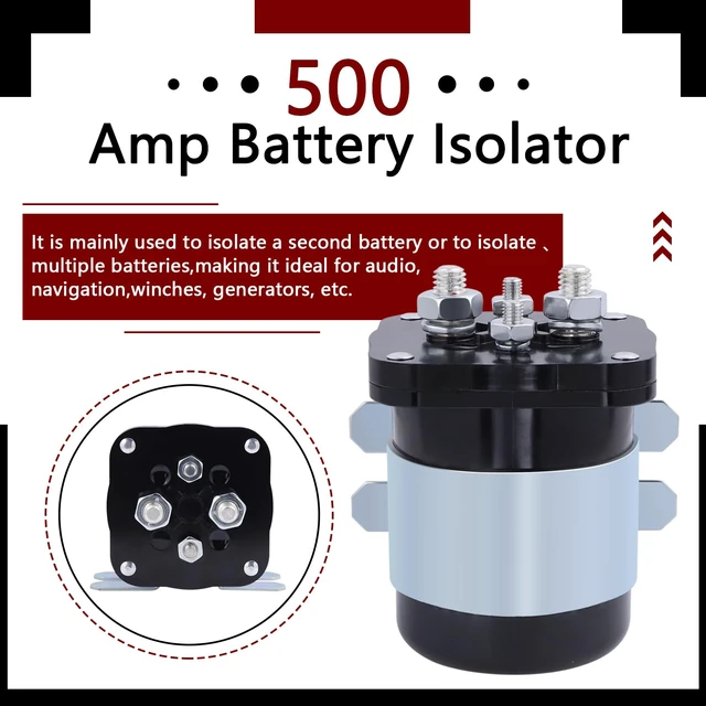 Alt view image 3 of 7 - 500 Amp 12V Battery Isolator and Relay