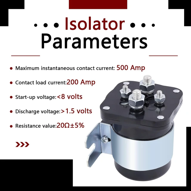 Alt view image 4 of 7 - 500 Amp 12V Battery Isolator and Relay