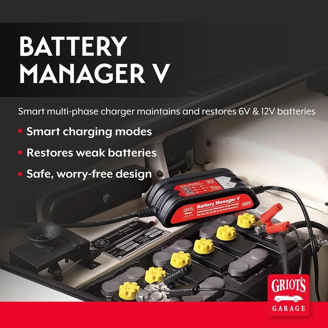 Alt view image 2 of 6 - Battery Manager V Car Charger Maintainer for Trucks, RVs, Motorcycles, Boats & Generators 6/12-Volt Batteries, 92232