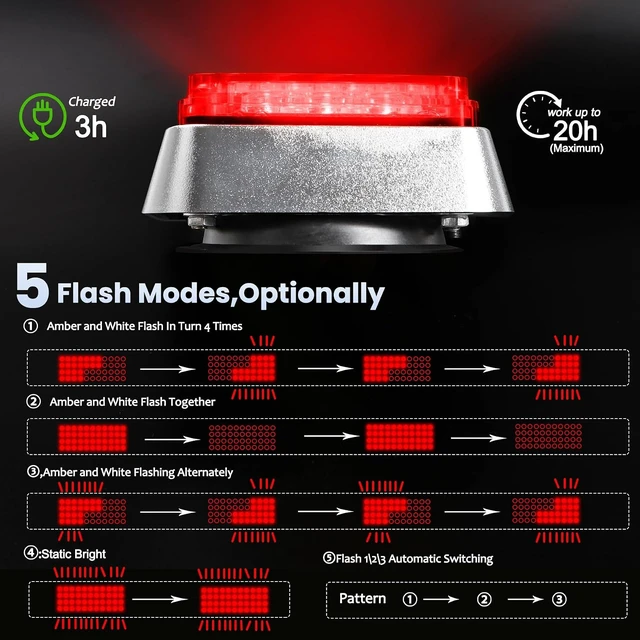 Alt view image 3 of 7 - Wireless Strobe Lights with Remote Control for Trucks Upgraded