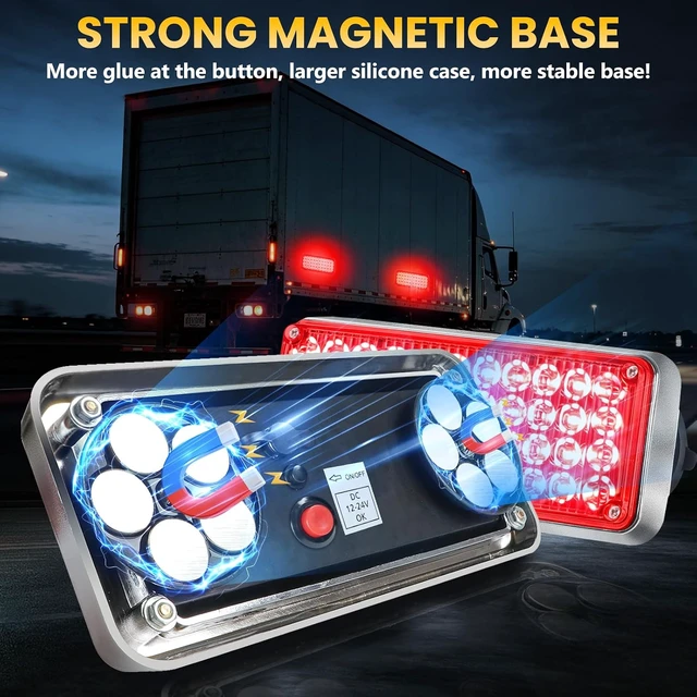 Alt view image 4 of 7 - Wireless Strobe Lights with Remote Control for Trucks Upgraded