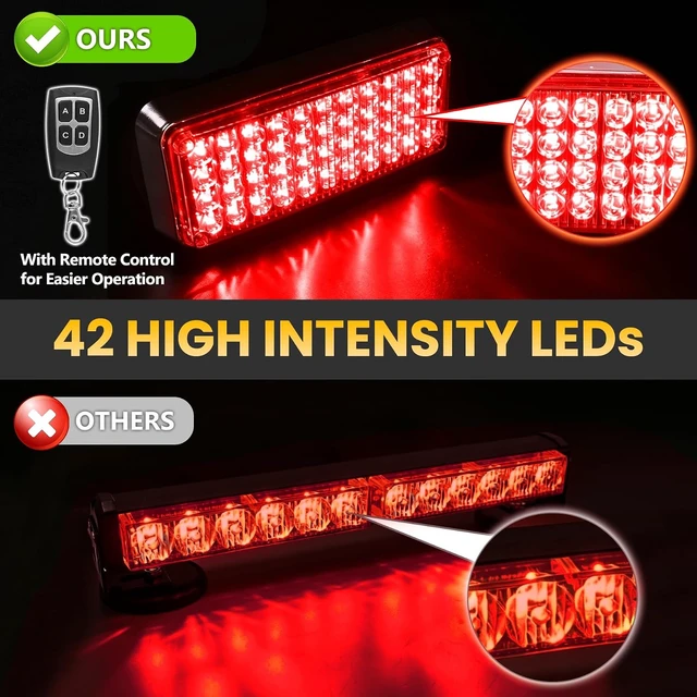Alt view image 6 of 7 - Wireless Strobe Lights with Remote Control for Trucks Upgraded