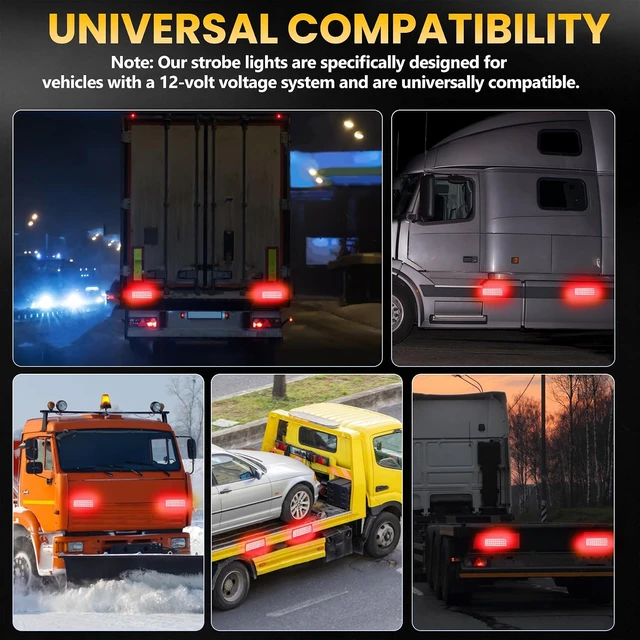 Alt view image 7 of 7 - Wireless Strobe Lights with Remote Control for Trucks Upgraded