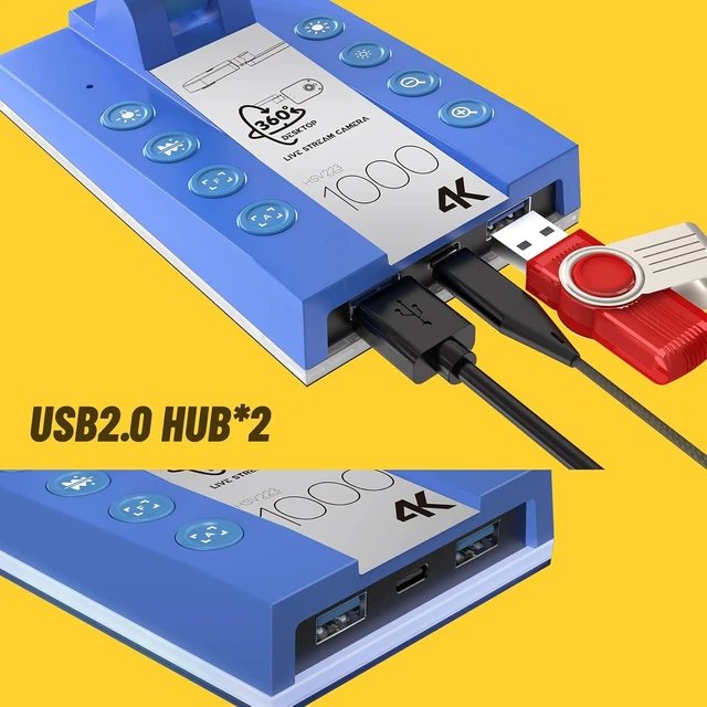 Alt view image 7 of 7 - 4K Ultra HD 10MP Document Camera for Teachers 3-in-1 USB Visualizer for Mac OS, Windows & Chromebook, Live Demo, Web Conferencing, Distance Learning & Remote Teaching