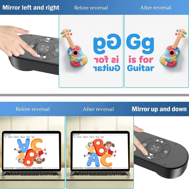 Alt view image 6 of 7 - 8MP USB Document Camera with Auto Focus, LED Light, Image Reversal & Built-in Mic for Mac OS, Windows & Chromebook Distance Learning, Remote Teaching & Web Conferencing