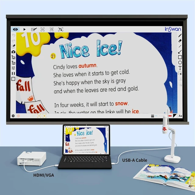 Alt view image 7 of 7 - INS-3 Handheld USB Document Camera with LED, Mic & Multi-Angle Capture