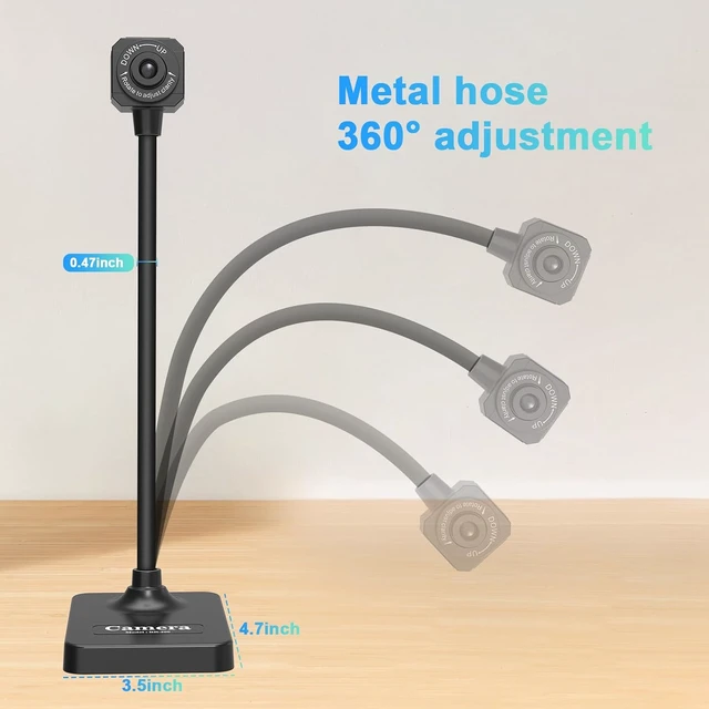 Alt view image 6 of 6 - USB Document Camera Visualizer for Teachers Manual Focus Webcam with Mic