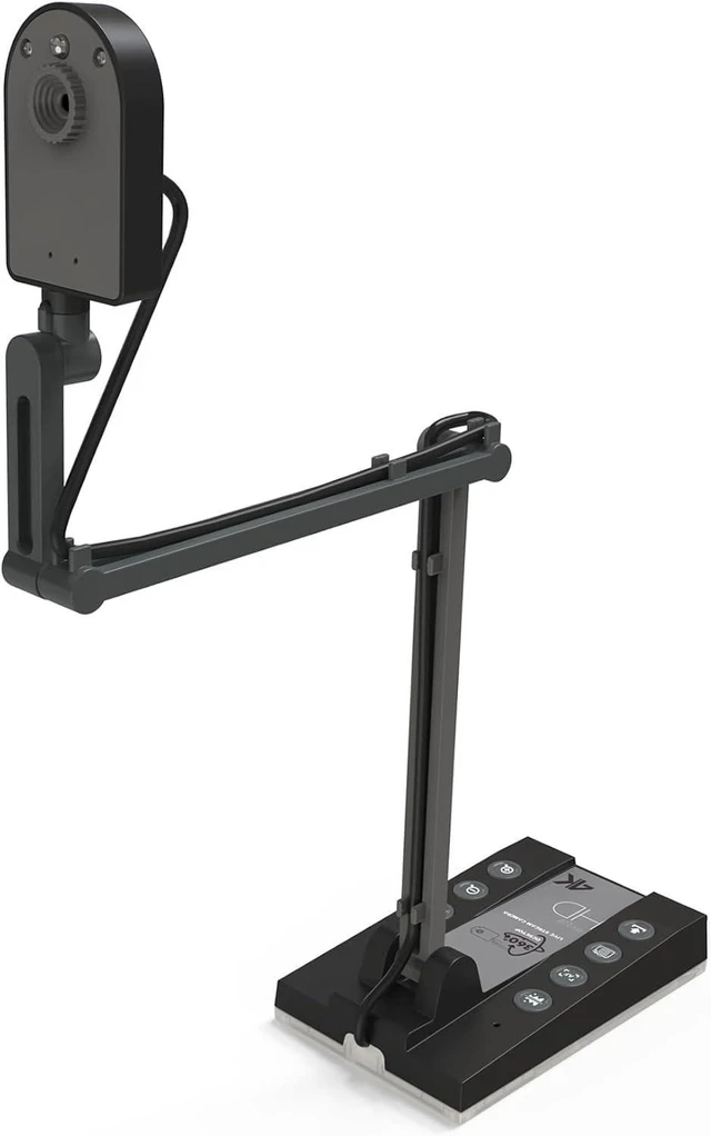 Main image of 15MP HDIM/USB-C Document Camera for Teachers Remote Learning & Classroom Presentations with Multi-Angle Rotation & LED Light for Online Teaching & Art Classes